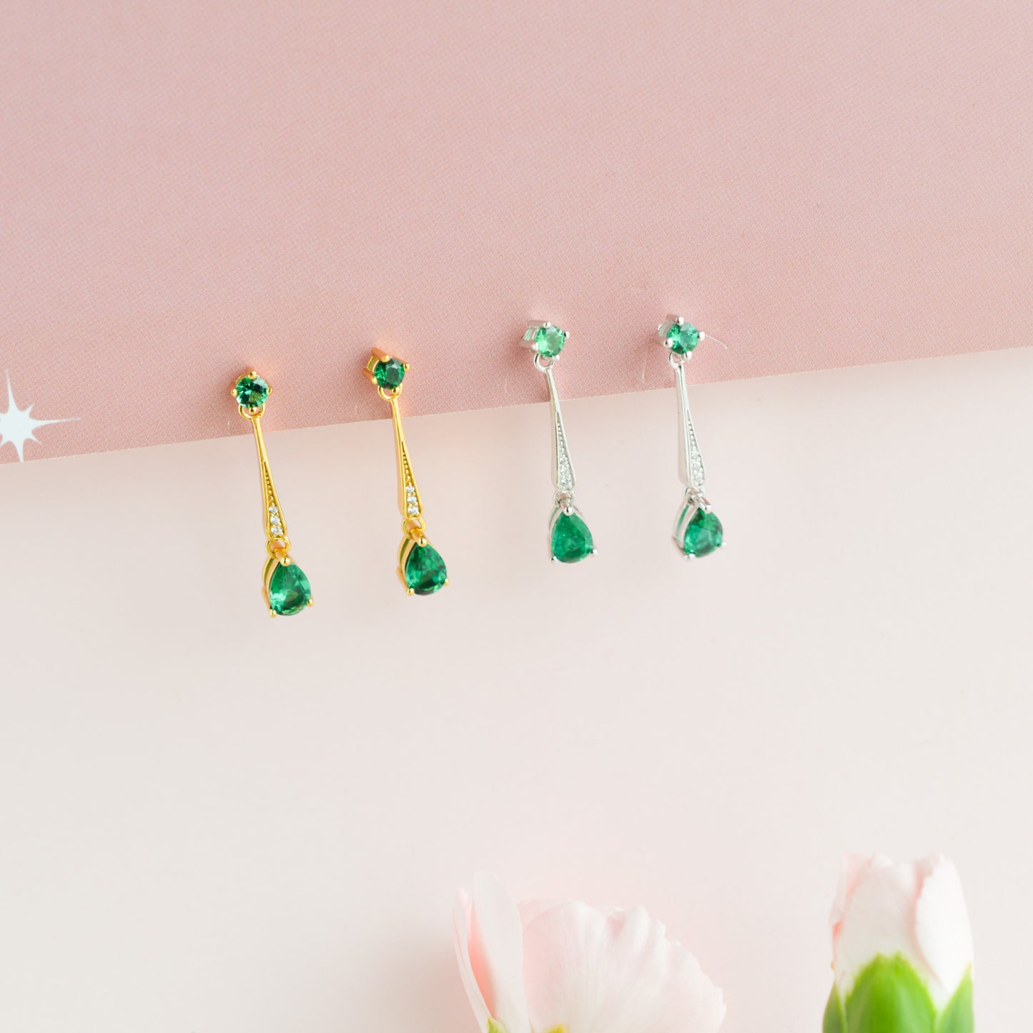 Faye Ruby Drop Earrings